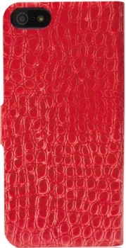 Чехол Guess для iPhone 5 Book Croco Red